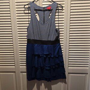 Elle Tiered Racerback Striped Dress